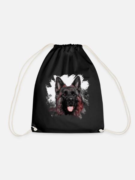 Schäferhund - Turnbeutel - Schwarz