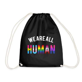 Nous sommes tous humains LGBT GAY QUEER TRANSGENDER FLAGGE - Sac de sport léger - noir - Devant