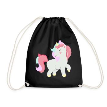 Licorne - licorne - Sac de sport léger - noir - Devant