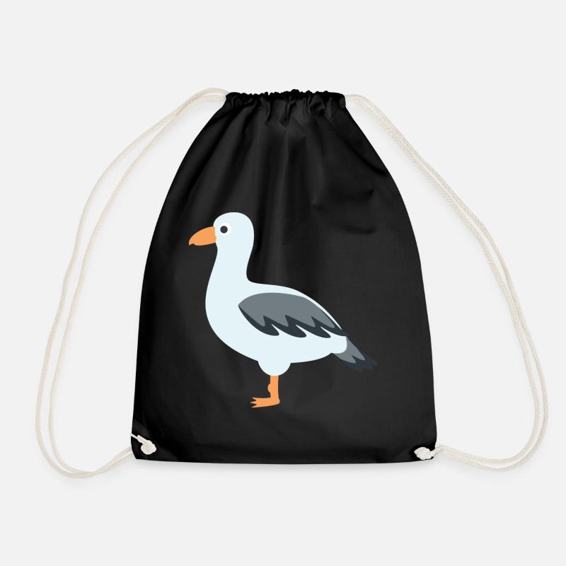 Möwe - Turnbeutel - Schwarz