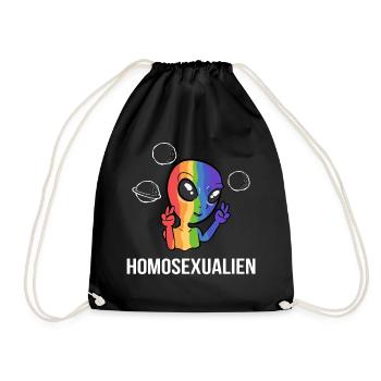 Homosexualien LGBTQ Mitglied Geschenk - Turnbeutel - Schwarz - Vorne