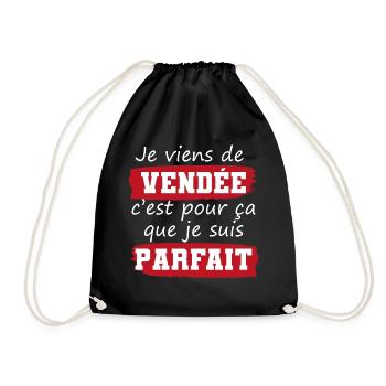 cadeau marrant mec parfait Vendée vendéen - Sac de sport léger - noir - Devant