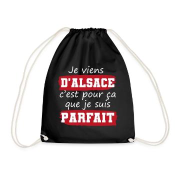 cadeau drôle homme parfait Alsace alsacien - Sac de sport léger - noir - Devant