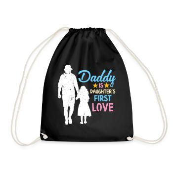Papa est le premier amour de sa fille - Sac de sport léger - noir - Devant