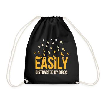Amoureux des oiseaux I Observation des oiseaux Je suis facilement distrait par - Sac de sport léger - noir - Devant