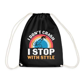 Drôle de cyclisme je ne m’écrase pas je m’arrête avec style - Sac de sport léger - noir - Devant
