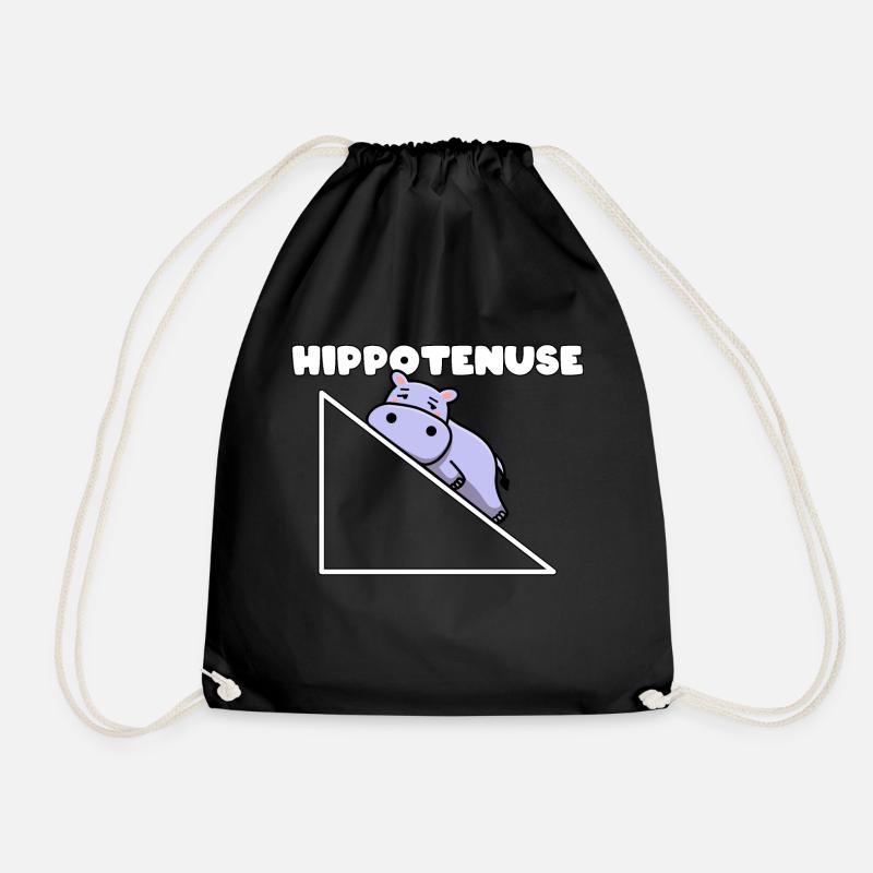 Hippotenuse Pythagoras Mathe Mathematiker Lehrer - Turnbeutel - Schwarz