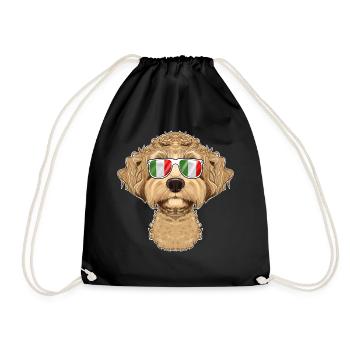 Labaradoodle Italy Sunglasses I Italian Flag - Turnbeutel - Schwarz - Vorne