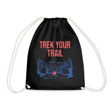 Trek Your Trail Hiking Wildlife Hiker Outdoor - Drawstring Bag - black - Front