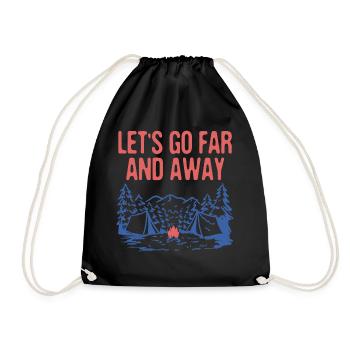 Allons loin camping randonnée camping-car randonneur - Sac de sport léger - noir - Devant