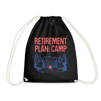 Plan de retraite Camp Retraité Camping Personnes âgées - Sac de sport léger - noir - Devant