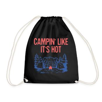 Campin' Like It's Hot Summer Camping Tropical - Turnbeutel - Schwarz - Vorne