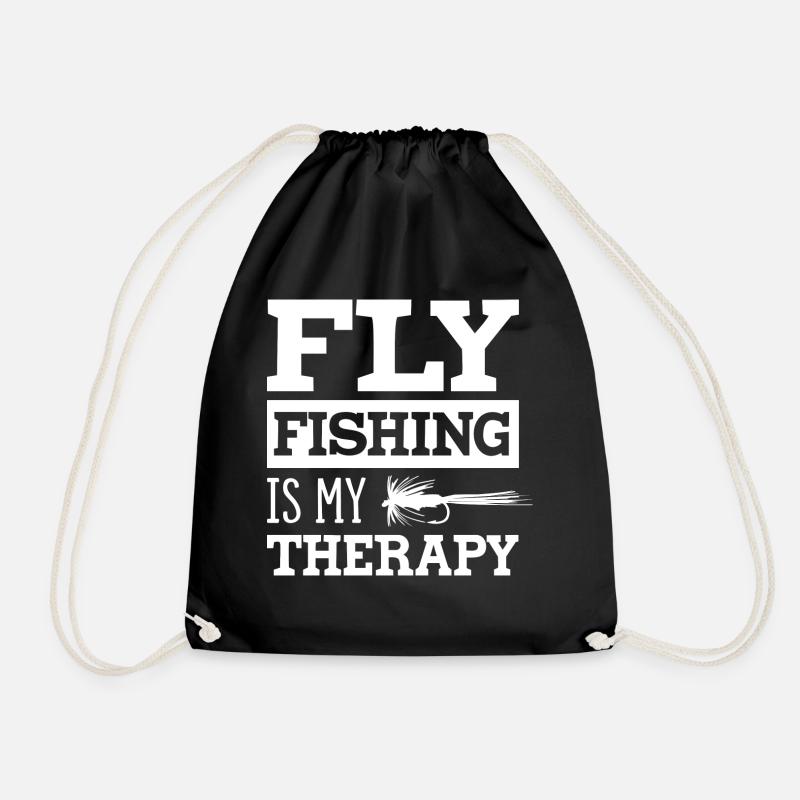 Forellenfisherman Lustiges Zitat Angler - Turnbeutel - Schwarz