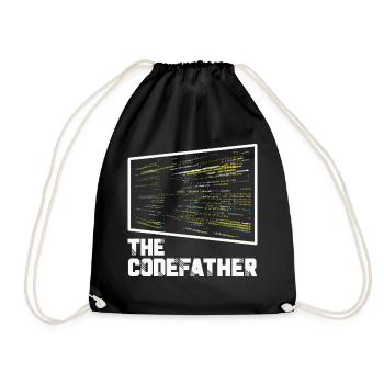 The Codefather Programmer Coding Coder Funny - Turnbeutel - Schwarz - Vorne