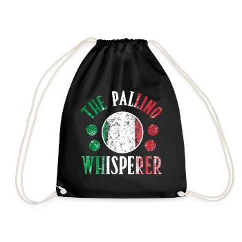 Bocce Ball Player Boules Bocce The Pallino - Drawstring Bag - black - Front
