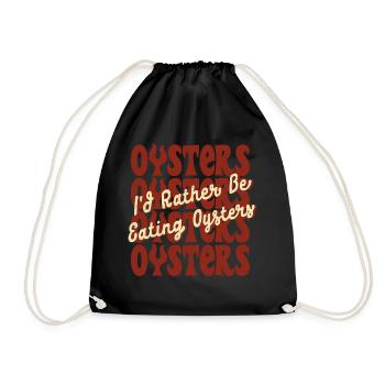 Manger des huîtres et boire du vin - Sac de sport léger - noir - Devant