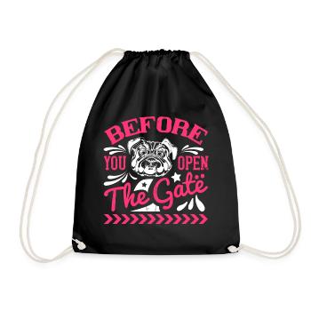Avant d’ouvrir la porte - Sac de sport léger - noir - Devant