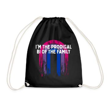 The Prodigal Bi of the Family Bisexual LGBTQ Bi - Drawstring Bag - black - Front