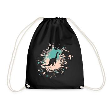 Éclaboussure de couleur de brontosaure - Sac de sport léger - noir - Devant