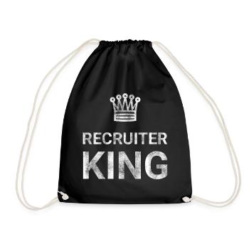 Recruiter King - Drawstring Bag - black - Front