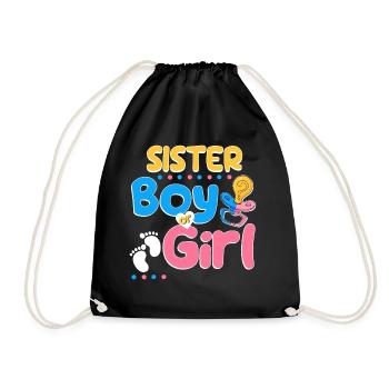 Pink or Blue Sister Loves You Best Sist Ever Big - Sac de sport léger - noir - Devant