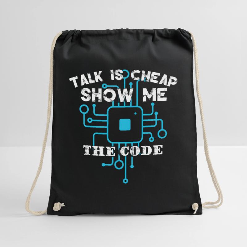 Funny Coder Coding Drawstring Bag