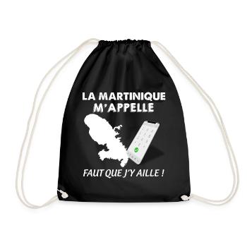 Martinique M'Appelle Citation Humour île passion - Sac de sport léger - noir - Devant
