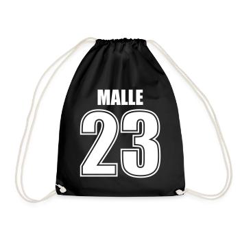 Malle 23 - Turnbeutel - Schwarz - Vorne