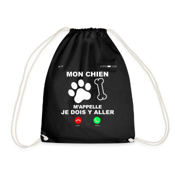 Empreinte de Chien Cadeau Citation Humour - Sac de sport léger - noir - Devant