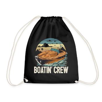 Motorboating Squad Pontoon Boatin Crew Lake Life - Turnbeutel - Schwarz - Vorne