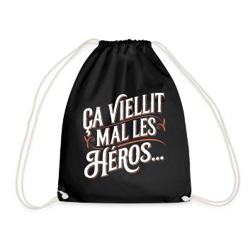 Ça vieillit mal les héros... - Sac de sport léger - noir - Devant