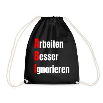 Passing the Abitur and celebrating graduation - Drawstring Bag - black - Front