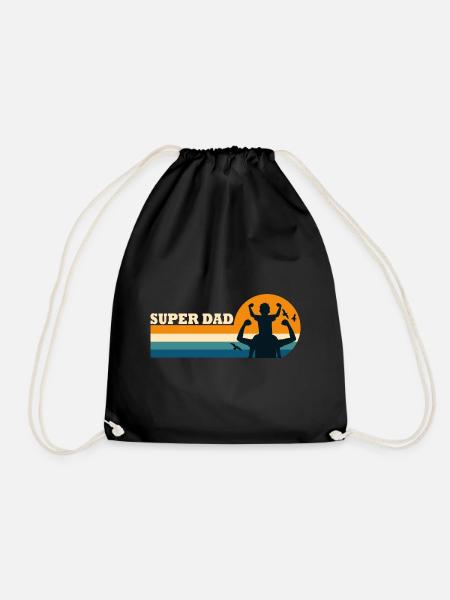 Super Papa Superpapa - Turnbeutel - Schwarz