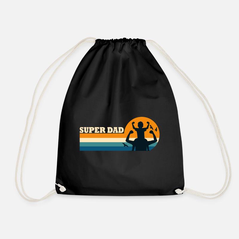 Super Papa Superpapa - Turnbeutel - Schwarz