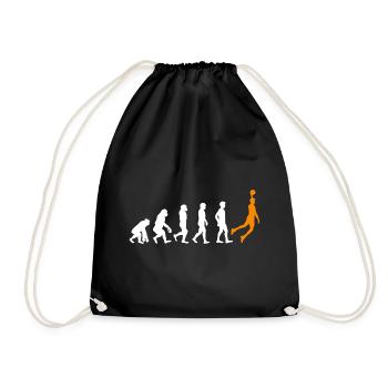 Basketball evolution basketball player gift - Drawstring Bag - black - Front