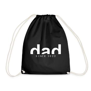 DAD - SINCE - 2022 - Vater Geschenkidee - Turnbeutel - Schwarz - Vorne