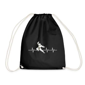 Battement de cœur martial - Sac de sport léger - noir - Devant