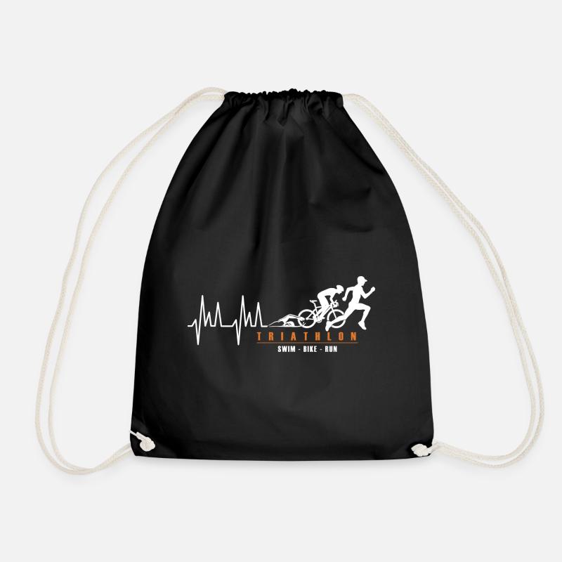 Triathlon triathlète sport triathlon - Sac de sport léger - noir