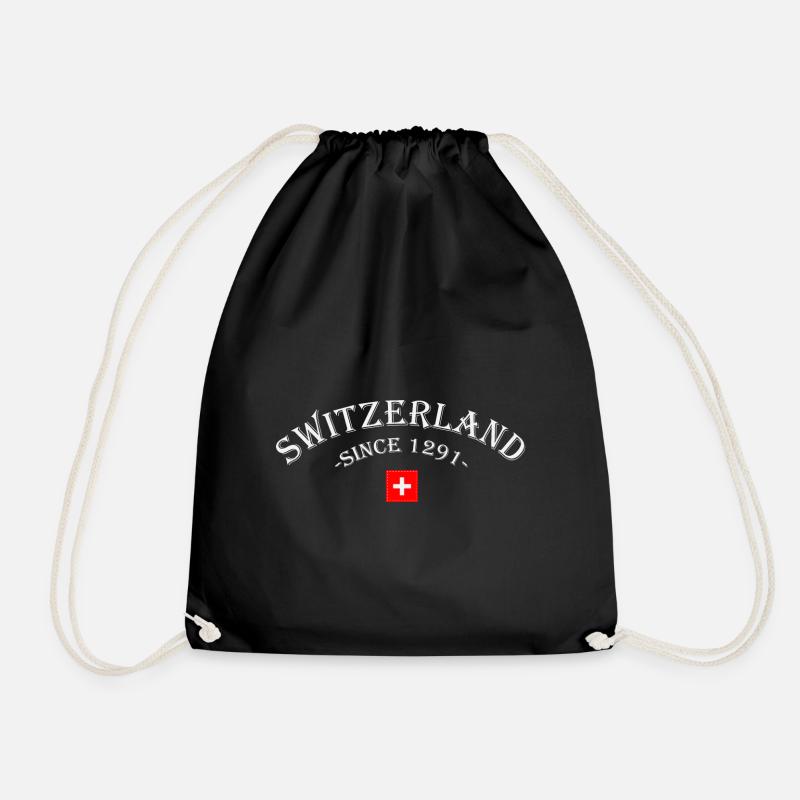 Schweiz - Turnbeutel - Schwarz