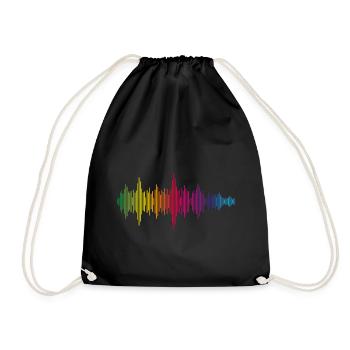 Soundfile - bunt - Turnbeutel - Schwarz - Vorne
