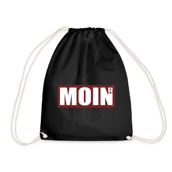 MOIN - Norddeutsch - Turnbeutel - Schwarz - Vorne