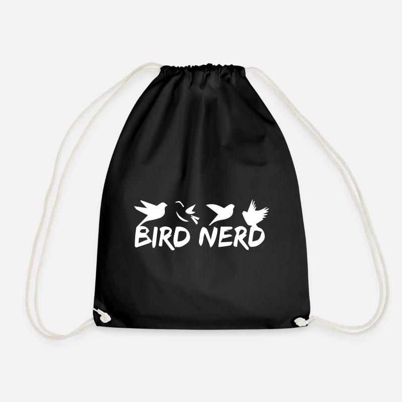 Bird Nerd Vögel Schwalbe Wellensittich Geschenk - Turnbeutel - Schwarz