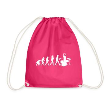 EVOLUTION - Drummer - Schlagzeug - Turnbeutel - Fuchsia - Vorne