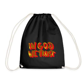 in god we trust - Drawstring Bag - black - Front