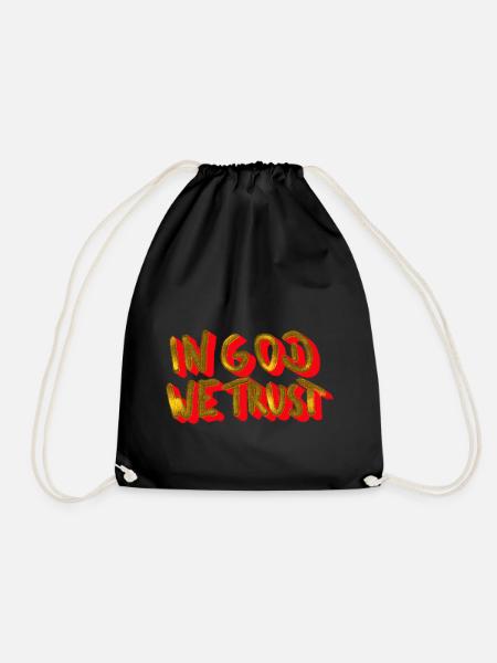 in god we trust - Drawstring Bag - black