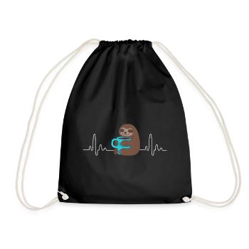 I love coffee t shirt coffee time sholt - Sac de sport léger - noir - Devant