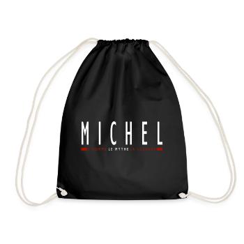 MICHEL prénom cadeau t-shirt personnalisé michel - Sac de sport léger - noir - Devant