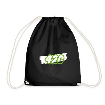 420 Cannabis Legalization Saying - Drawstring Bag - black - Front