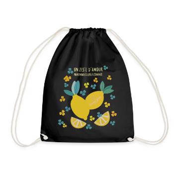 Zeste d‘amour - Sac de sport léger - noir - Devant