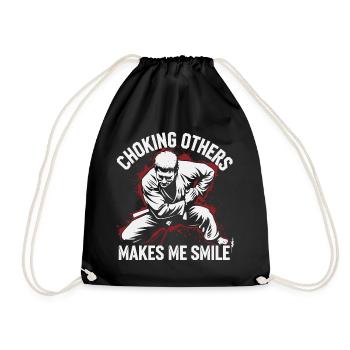 Fun and precision in Jiu Jitsu - Drawstring Bag - black - Front